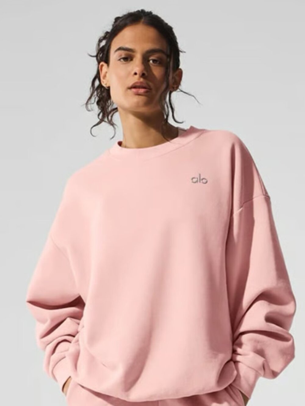 NWT ALO Yoga Accolade Crewneck Sweatshirt Pink Quartz | Size XS - Picture 8 of 8